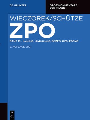 cover image of KapMuG, MediationsG, EGZPO, GVG, EGGVG